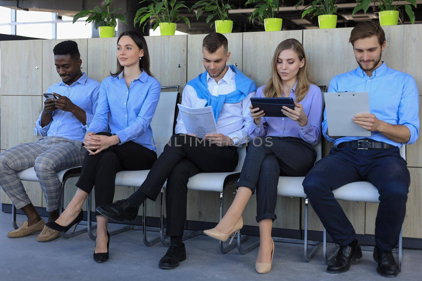 Business people waiting for job interview