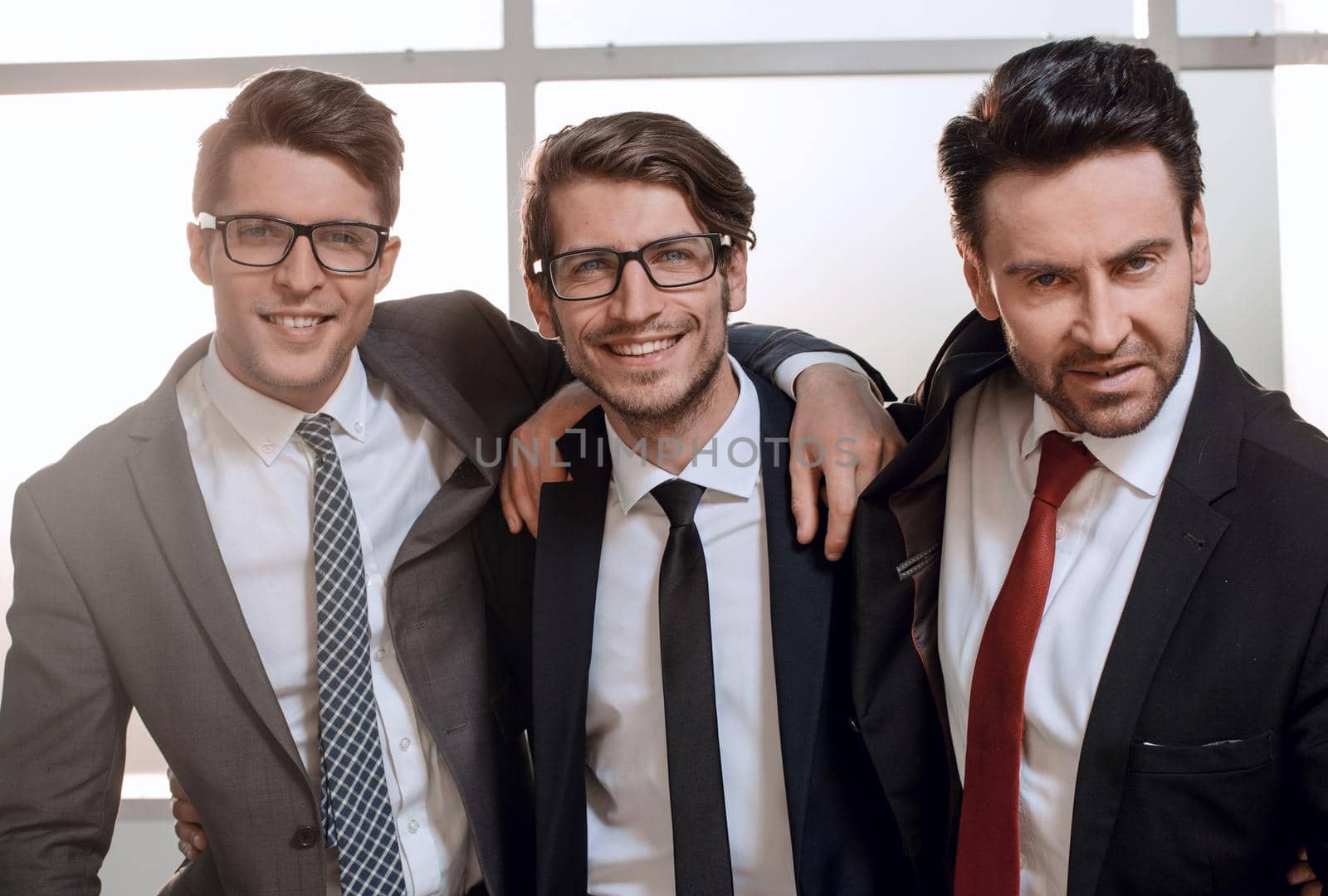 business colleagues standing together.photo with text space