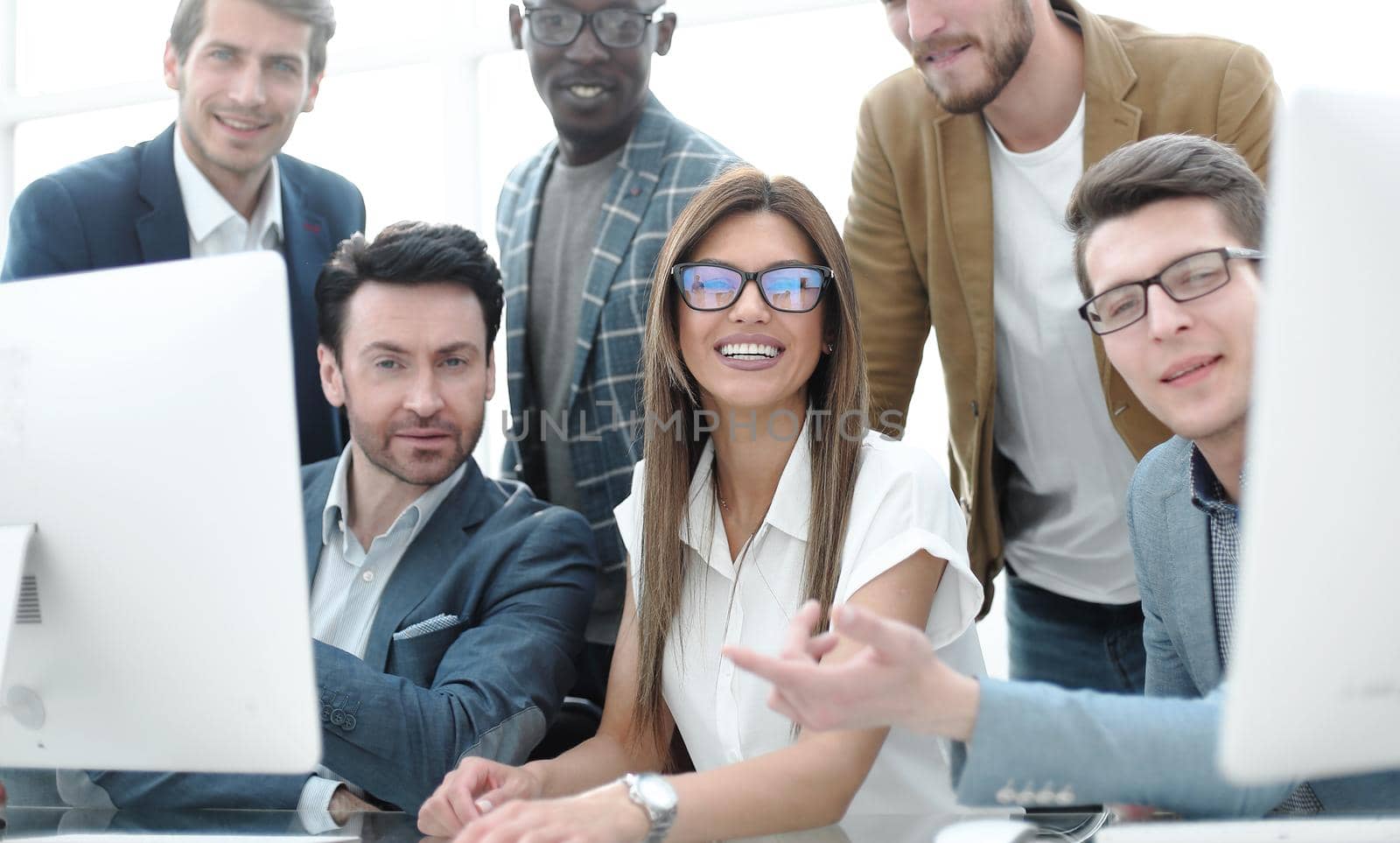 professional business team at the Desk by asdf