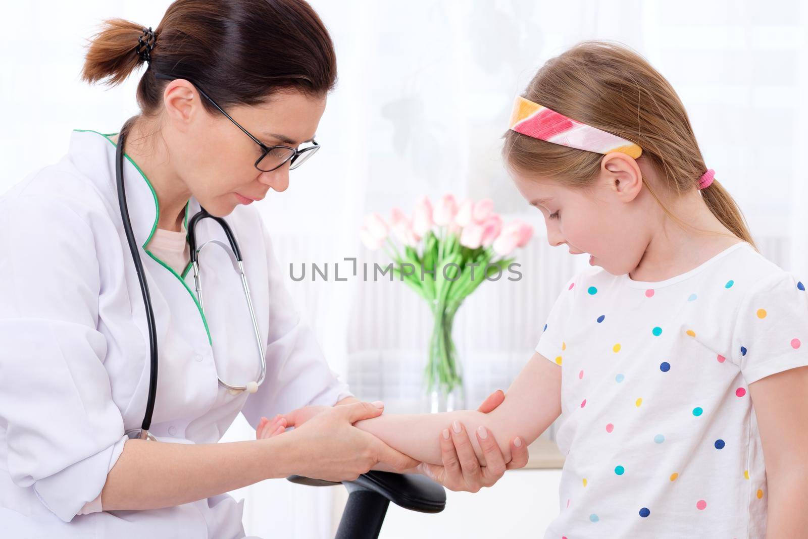 Medic making Mantoux test to child by GekaSkr