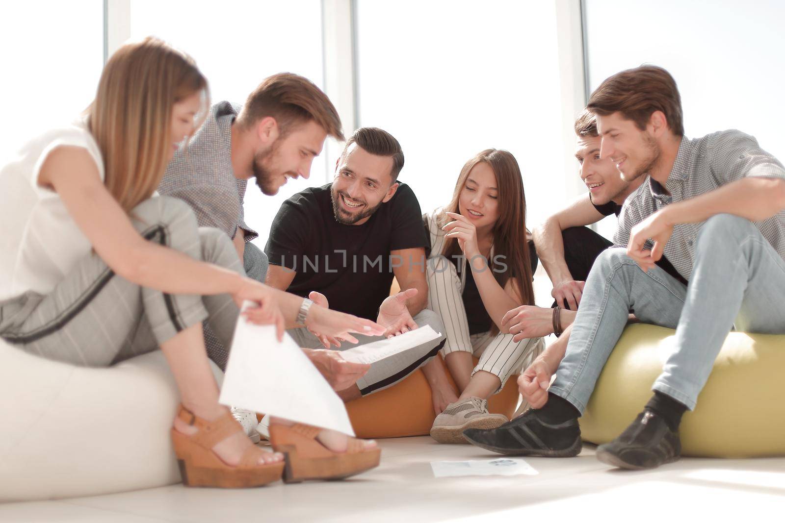 young business team discussing business plan. the concept of a startup