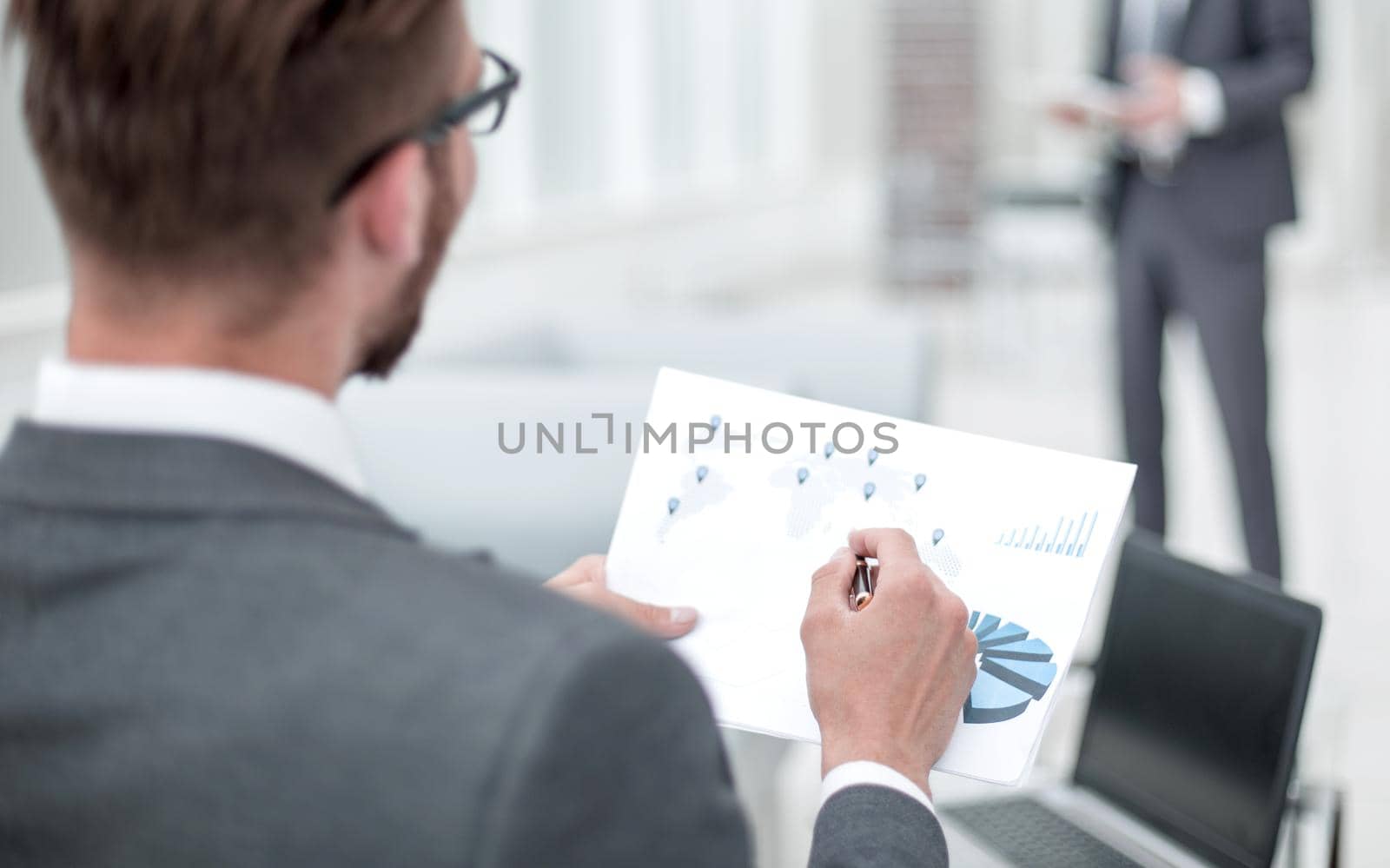 close up.businessman discussing financial report. photo with copy space