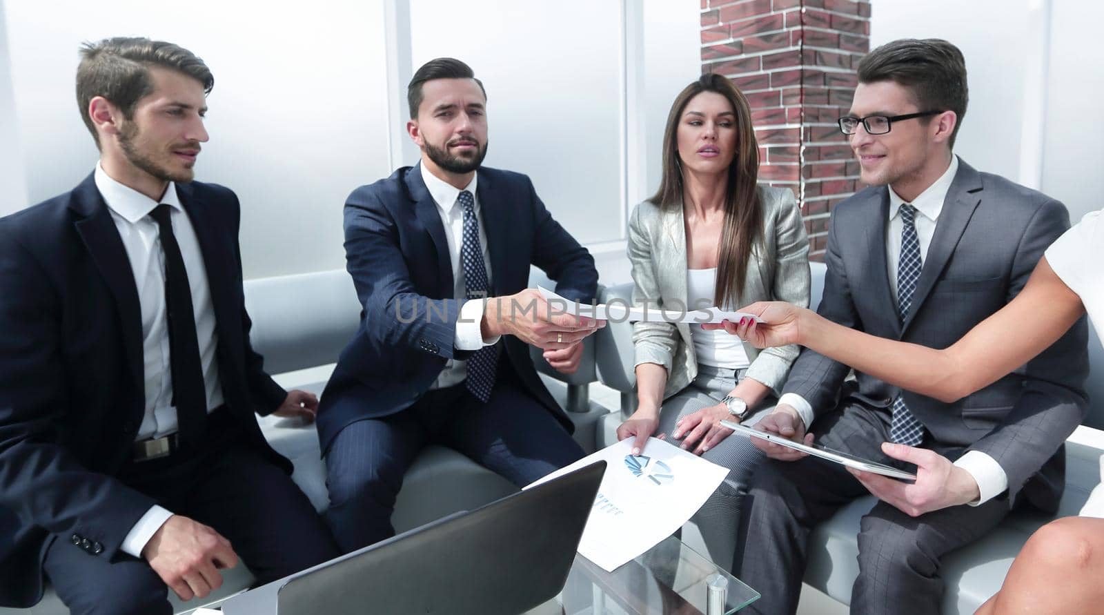 business partners discuss financial issues.business concept