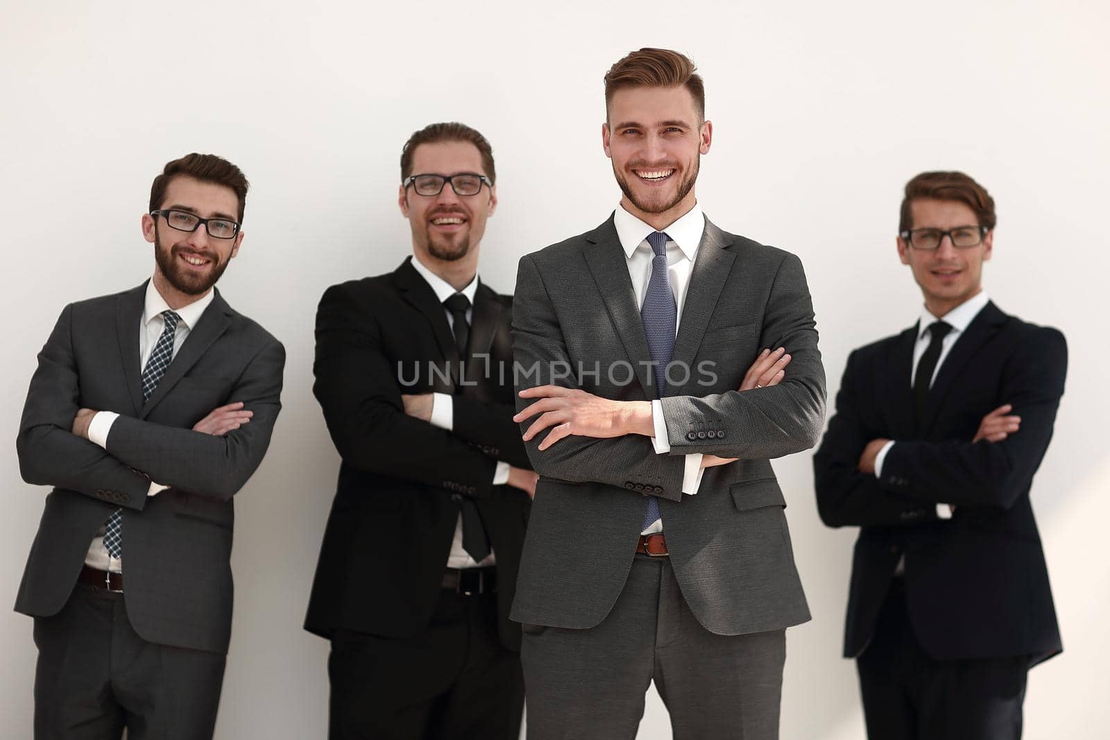 group of successful business people.isolated on light background
