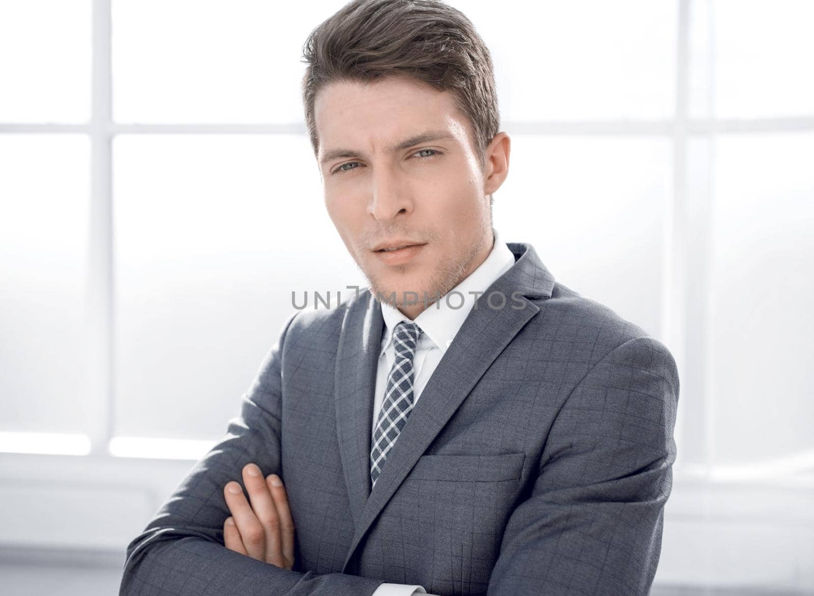 portrait of a confident young businessman.photo with copy space