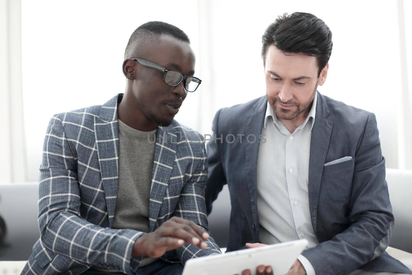 business partners use a digital tablet.photo with copy space