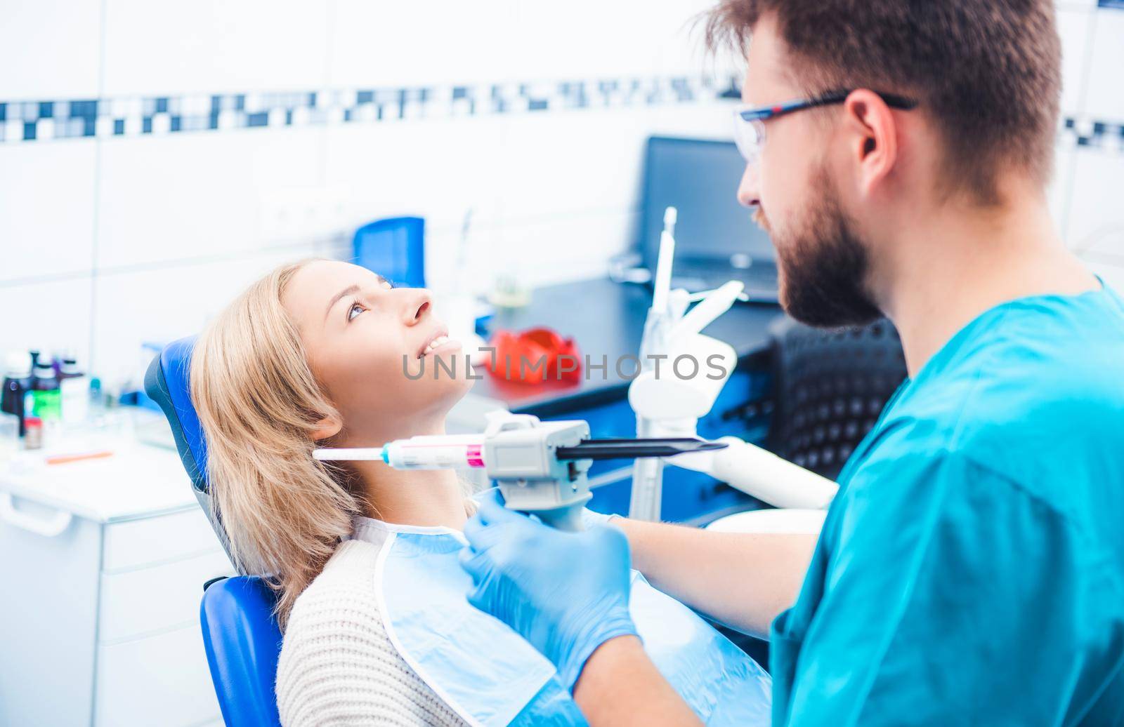 Dentist treating girl by GekaSkr