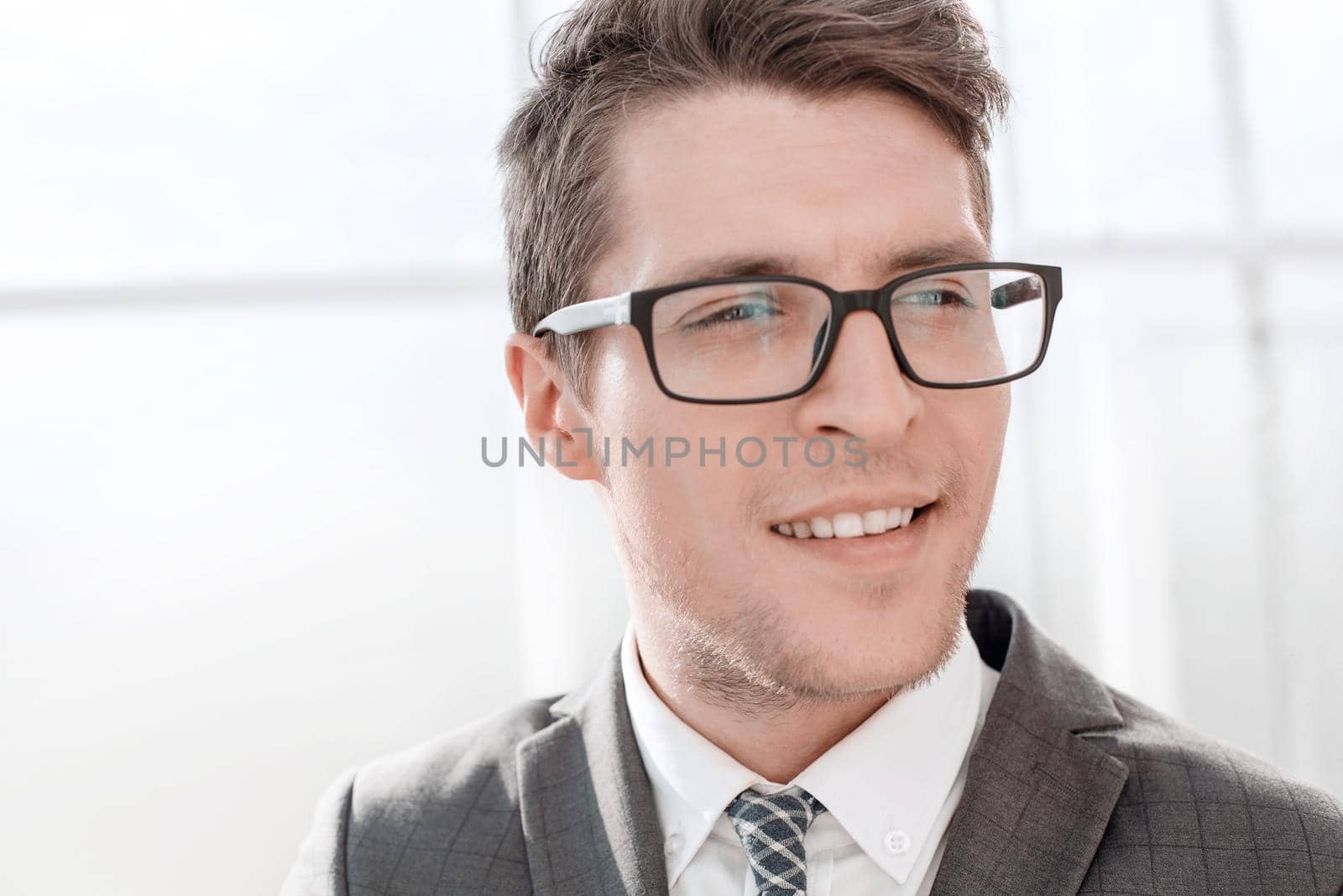 close up.portrait of a confident young businessman. business people