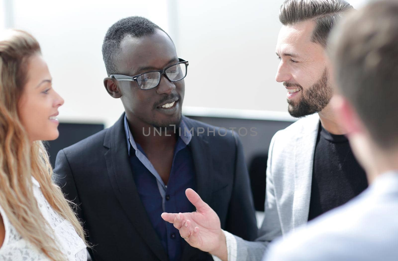 business team discussing ideas for a new project.photo with copy space