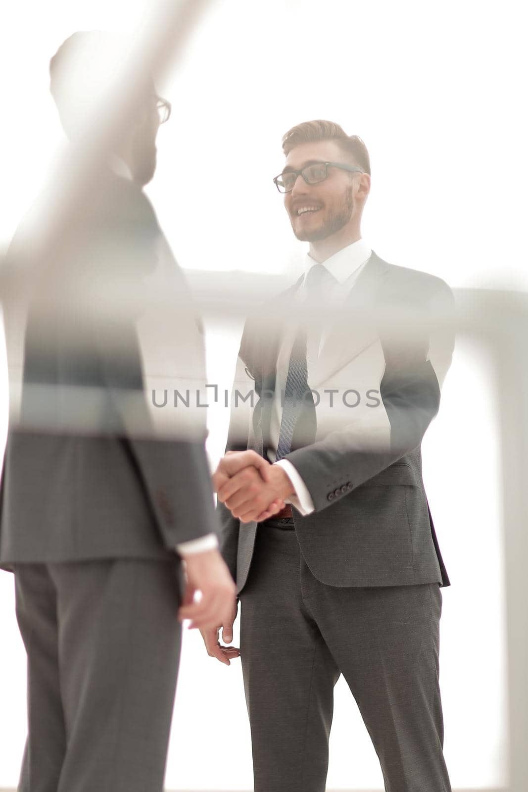 handshake is serious business partners.the concept of cooperation
