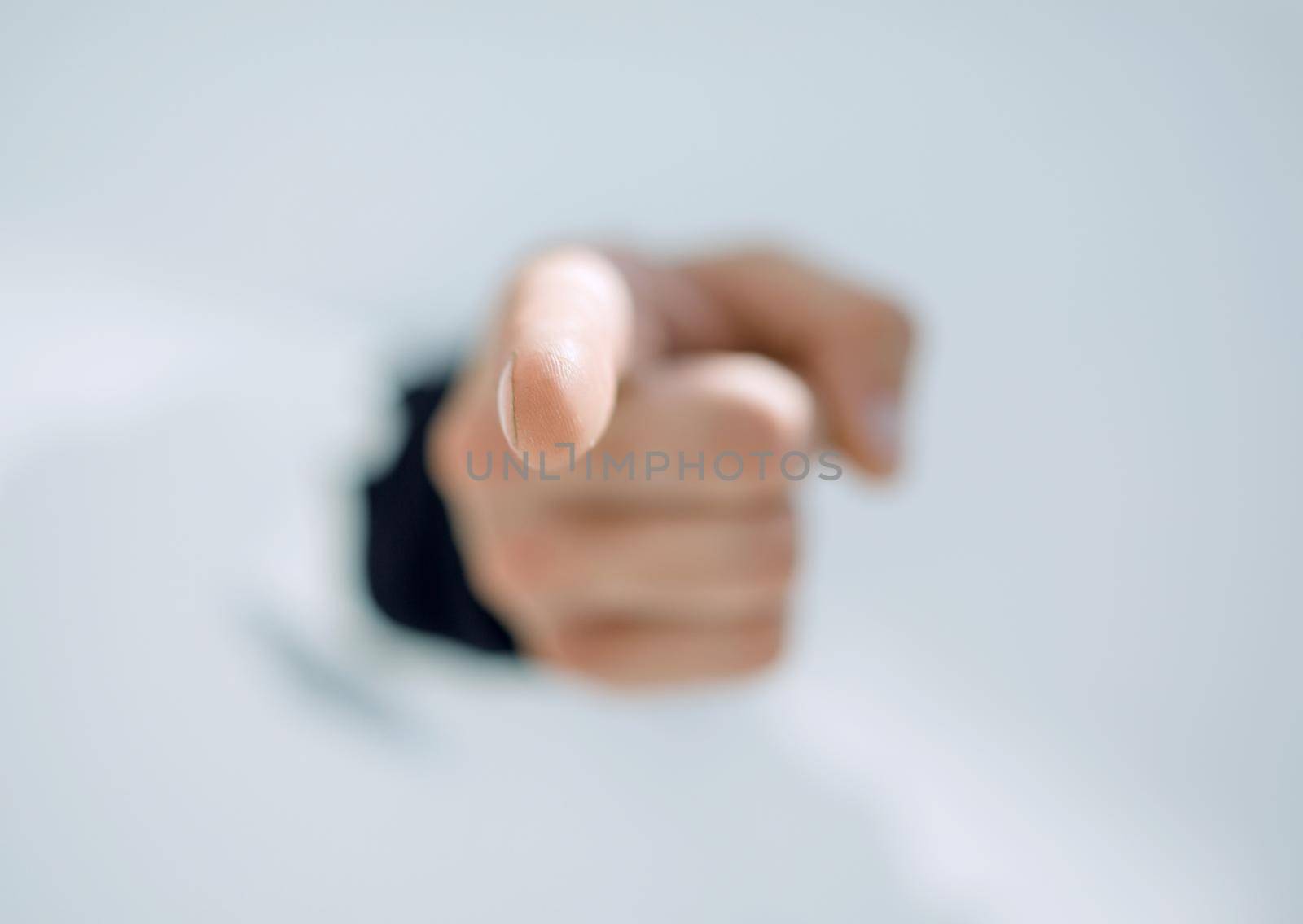 image of a businessman hand pointing at you.photo with copy space