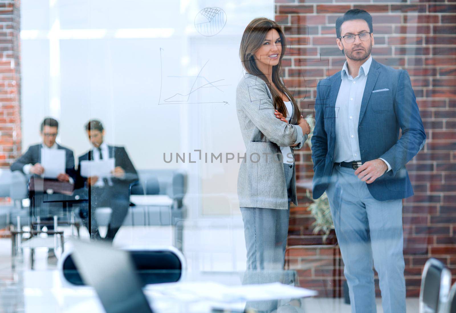 background image of a desktop in a modern office.business concept