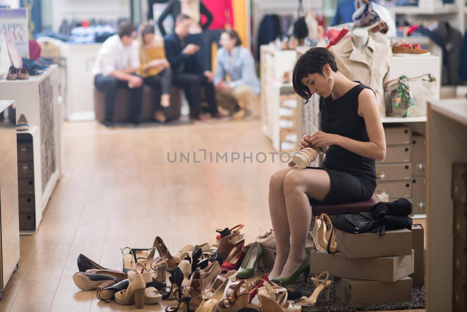 Woman Trying New Shoes by dotshock