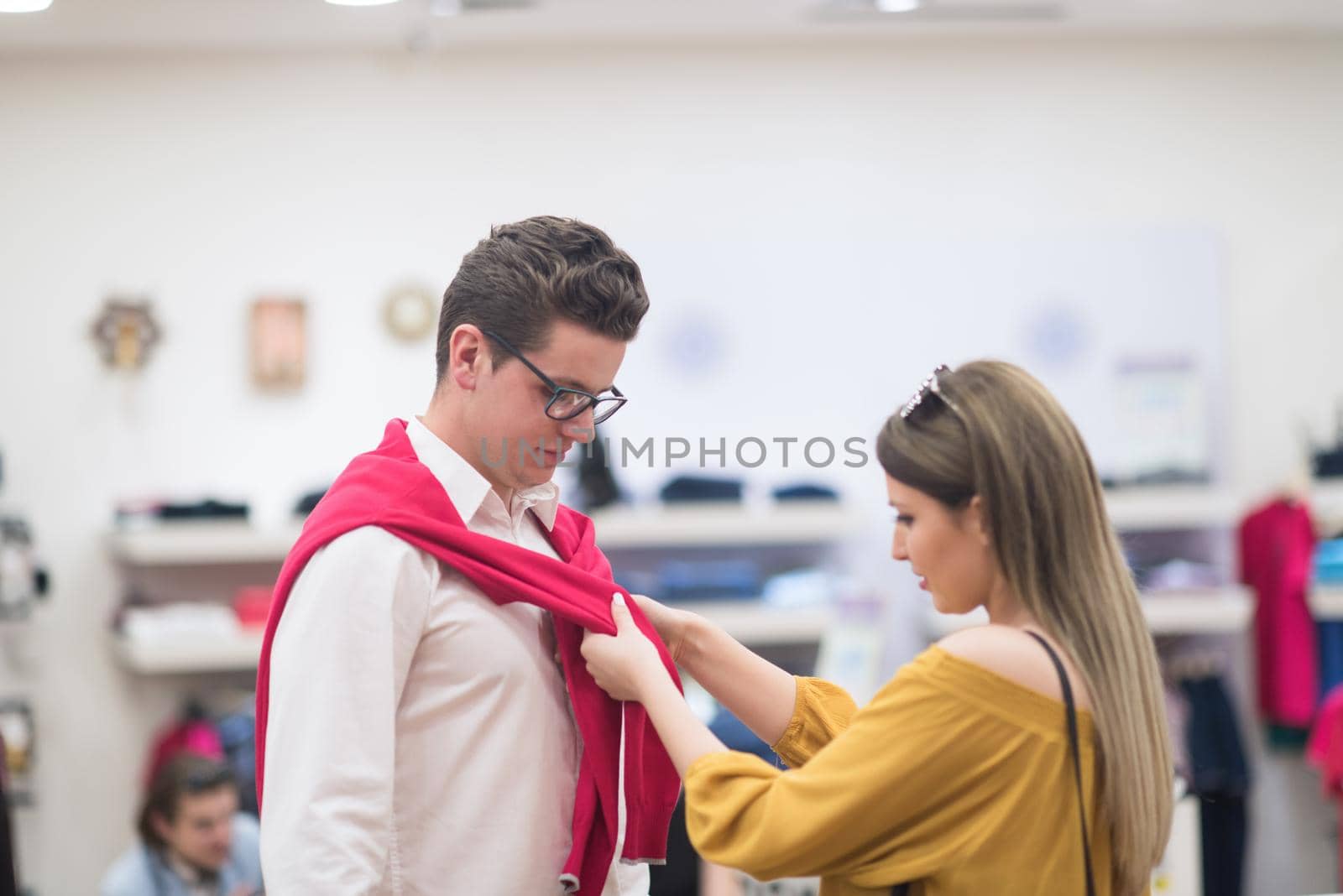 couple in  Clothing Store by dotshock