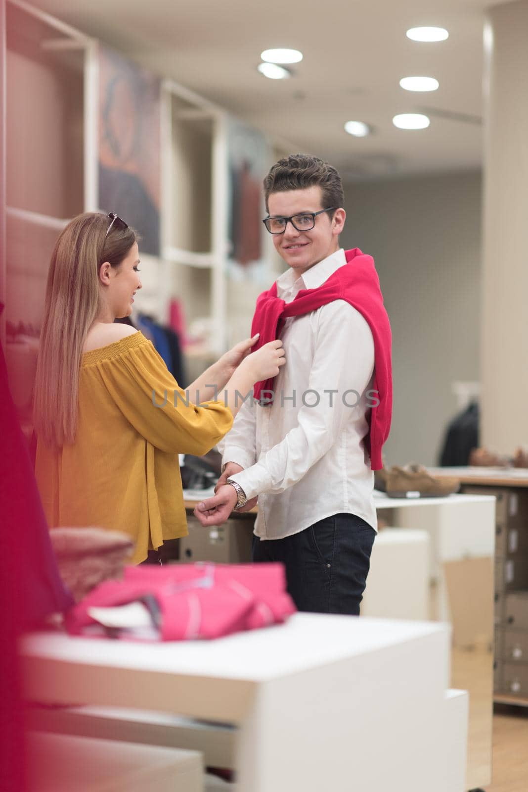 couple in  Clothing Store by dotshock