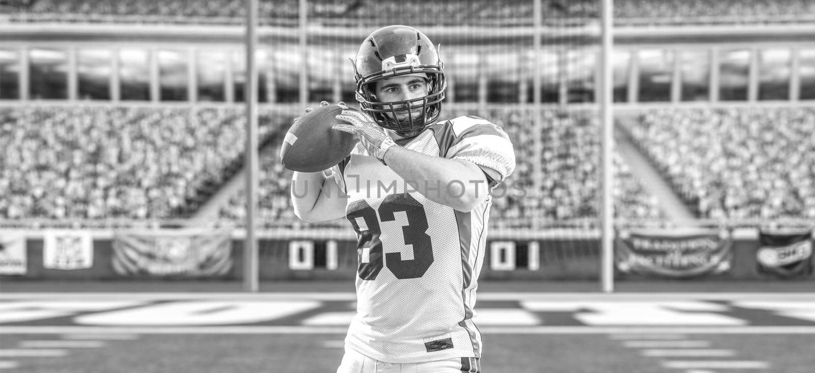 american football player throwing ball by dotshock