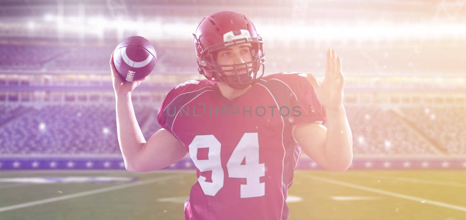 american football player throwing ball by dotshock