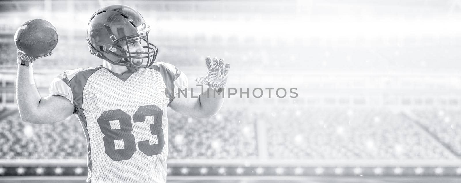 american football player throwing ball by dotshock