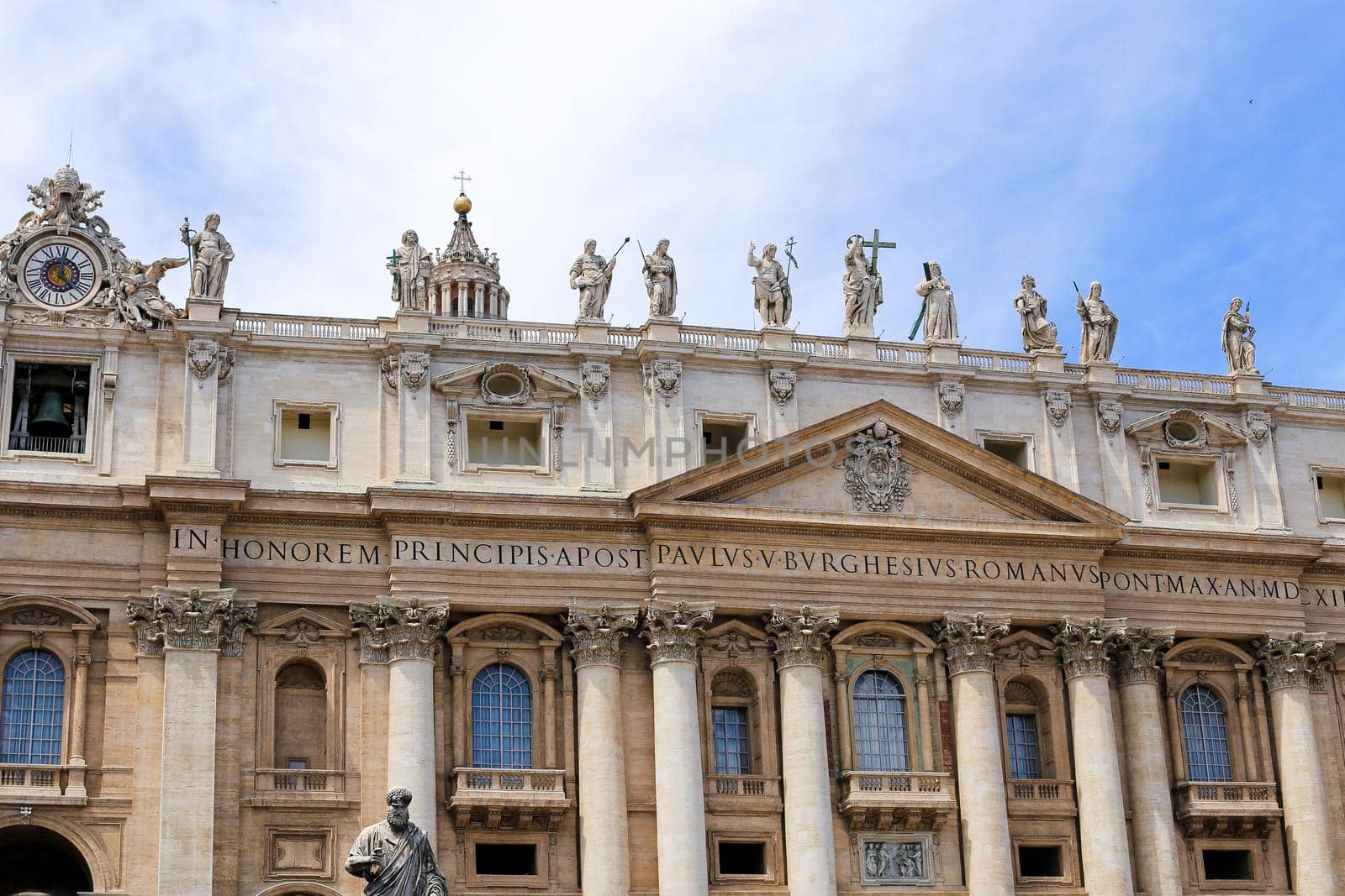 Roof and building of saint Peter basilica in Rome, Italy. by sisterspro