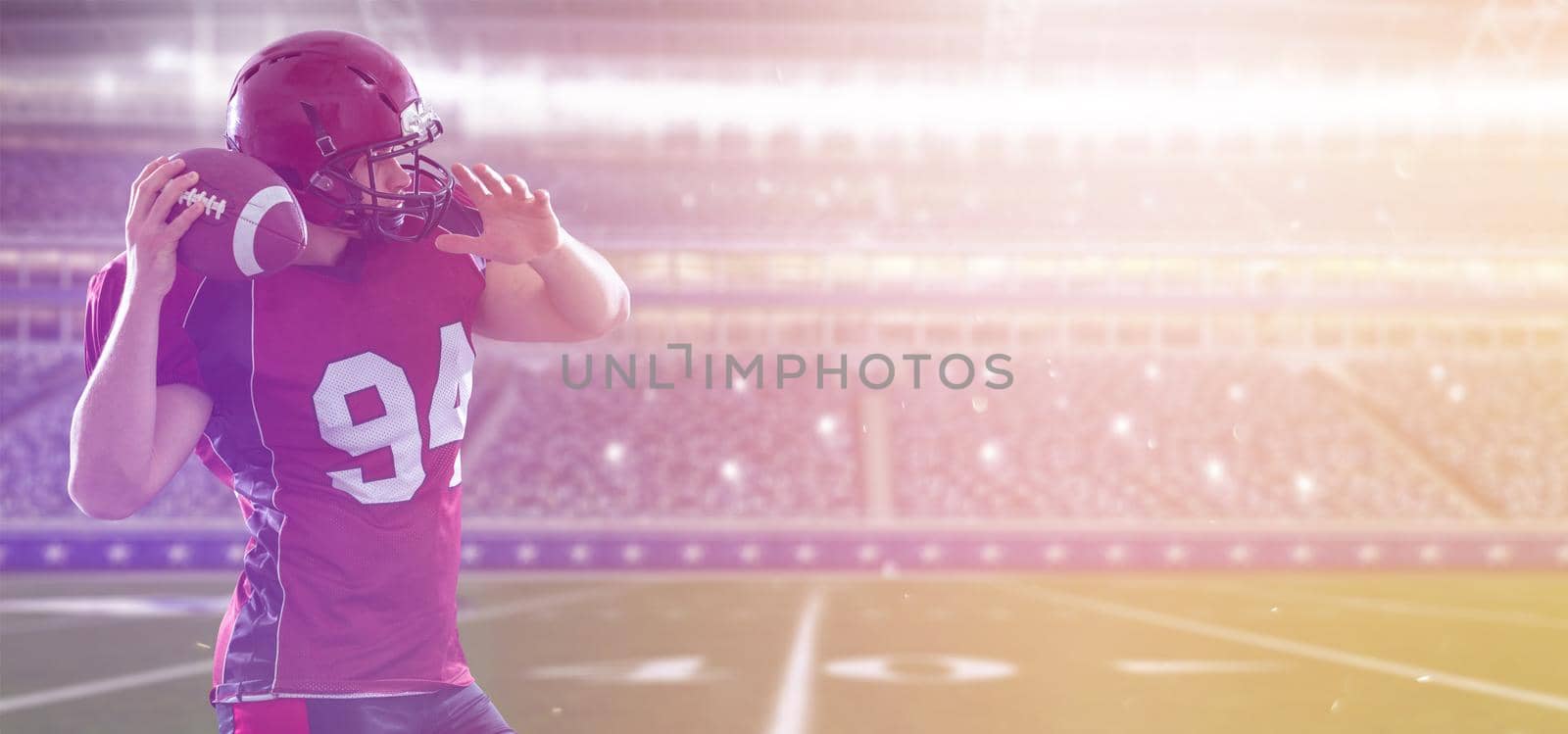 american football player throwing ball by dotshock