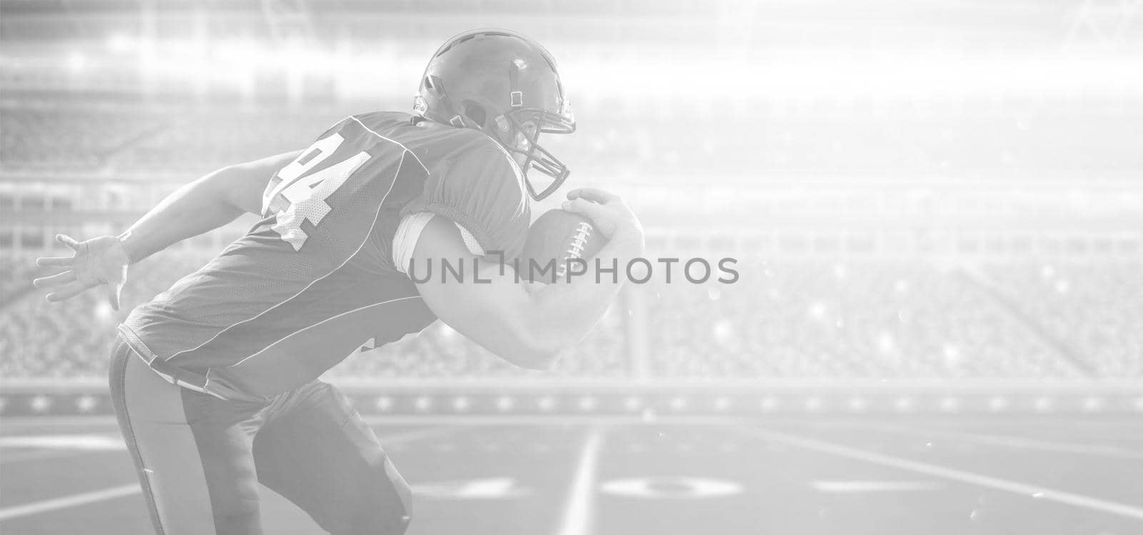 American football Player running with the ball by dotshock