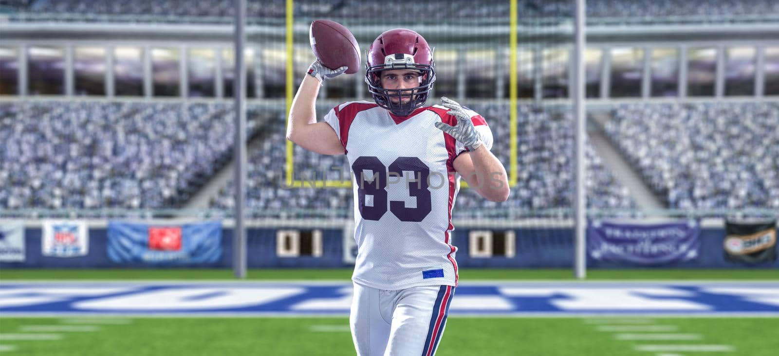 american football player throwing ball by dotshock