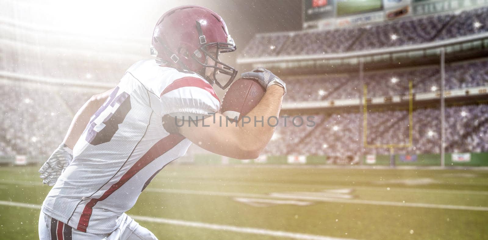 American football Player running with the ball by dotshock