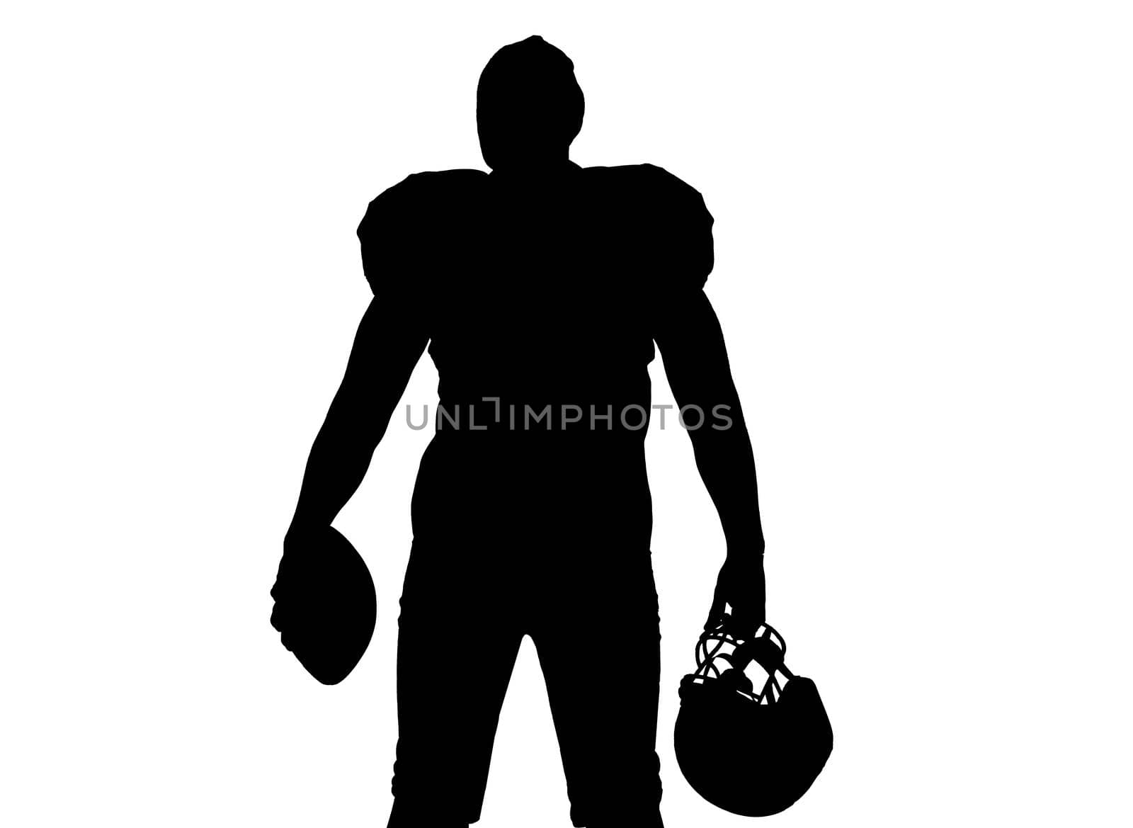 rear view of young confident American football player by dotshock