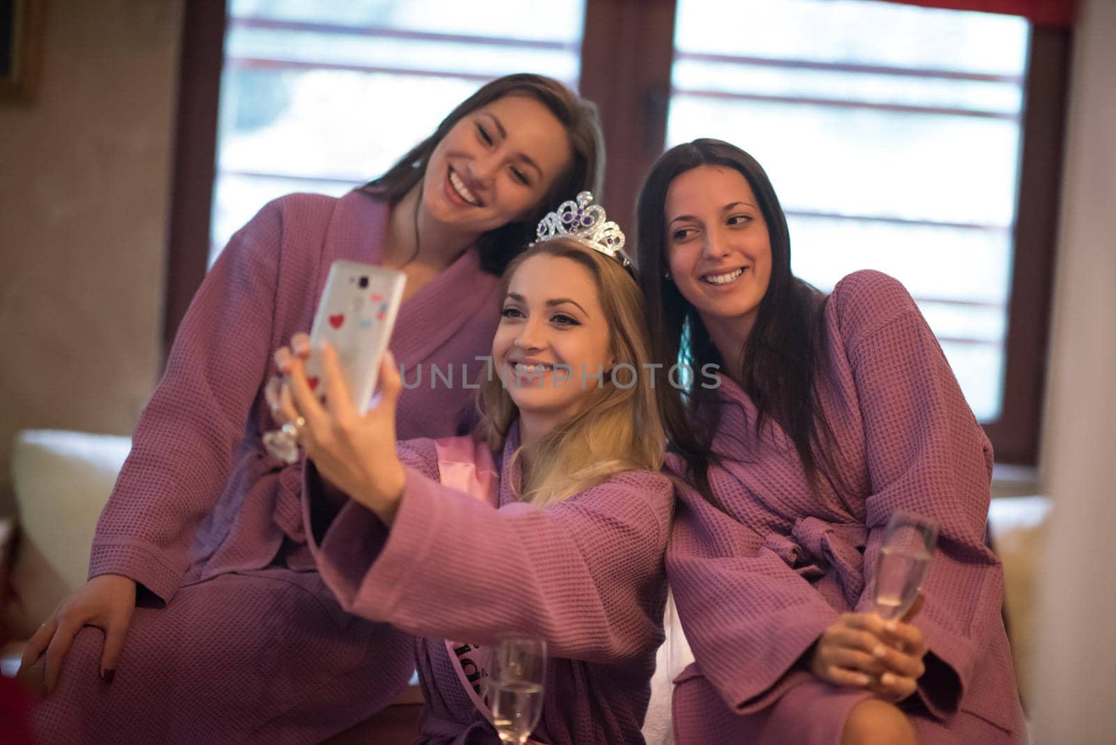 girls doing Selfy on  bachelorette party by dotshock