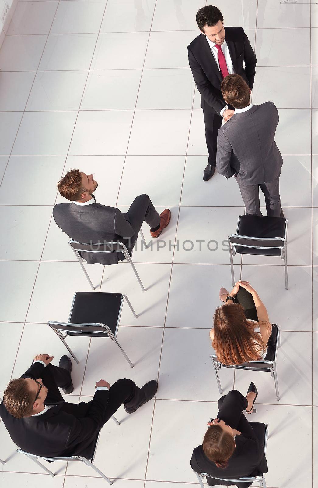 Business people at a conference, top view by asdf