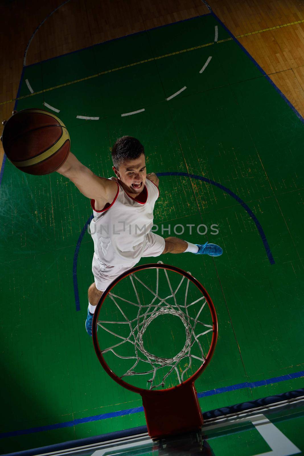 basketball game sport player in action isolated on black background