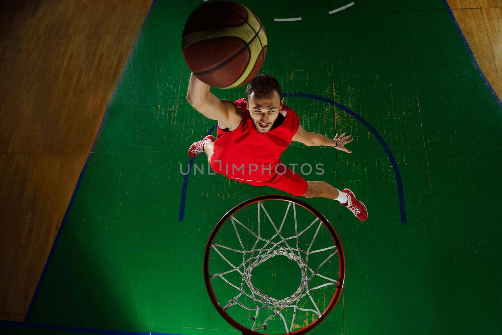 basketball game sport player in action isolated on black background