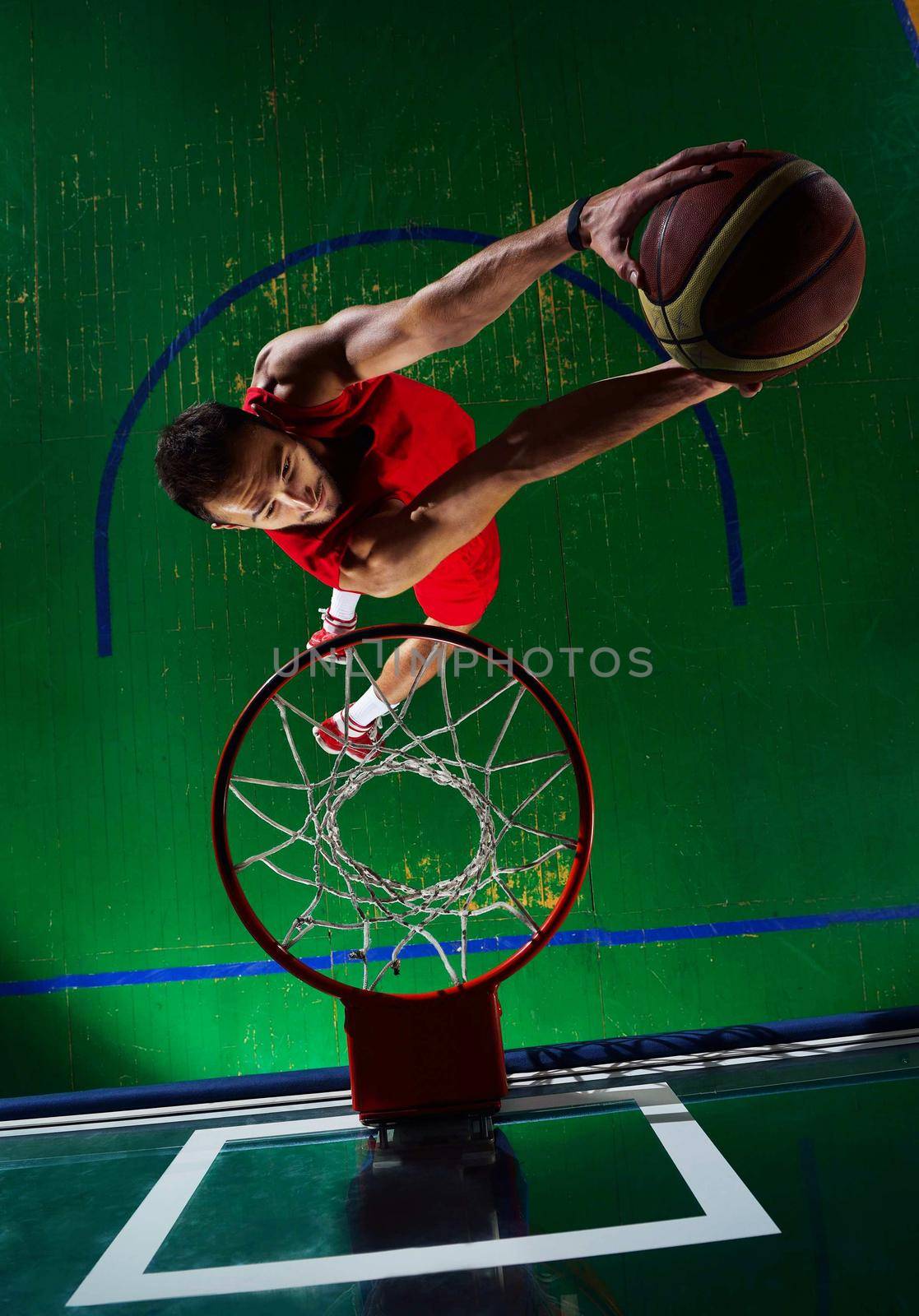 basketball game sport player in action isolated on black background