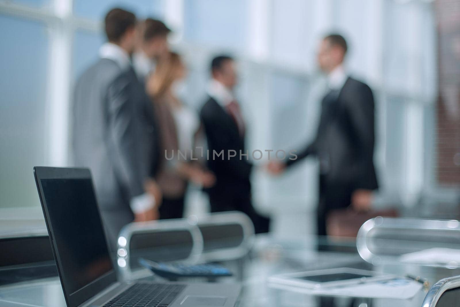 blurred image of a modern office.business background