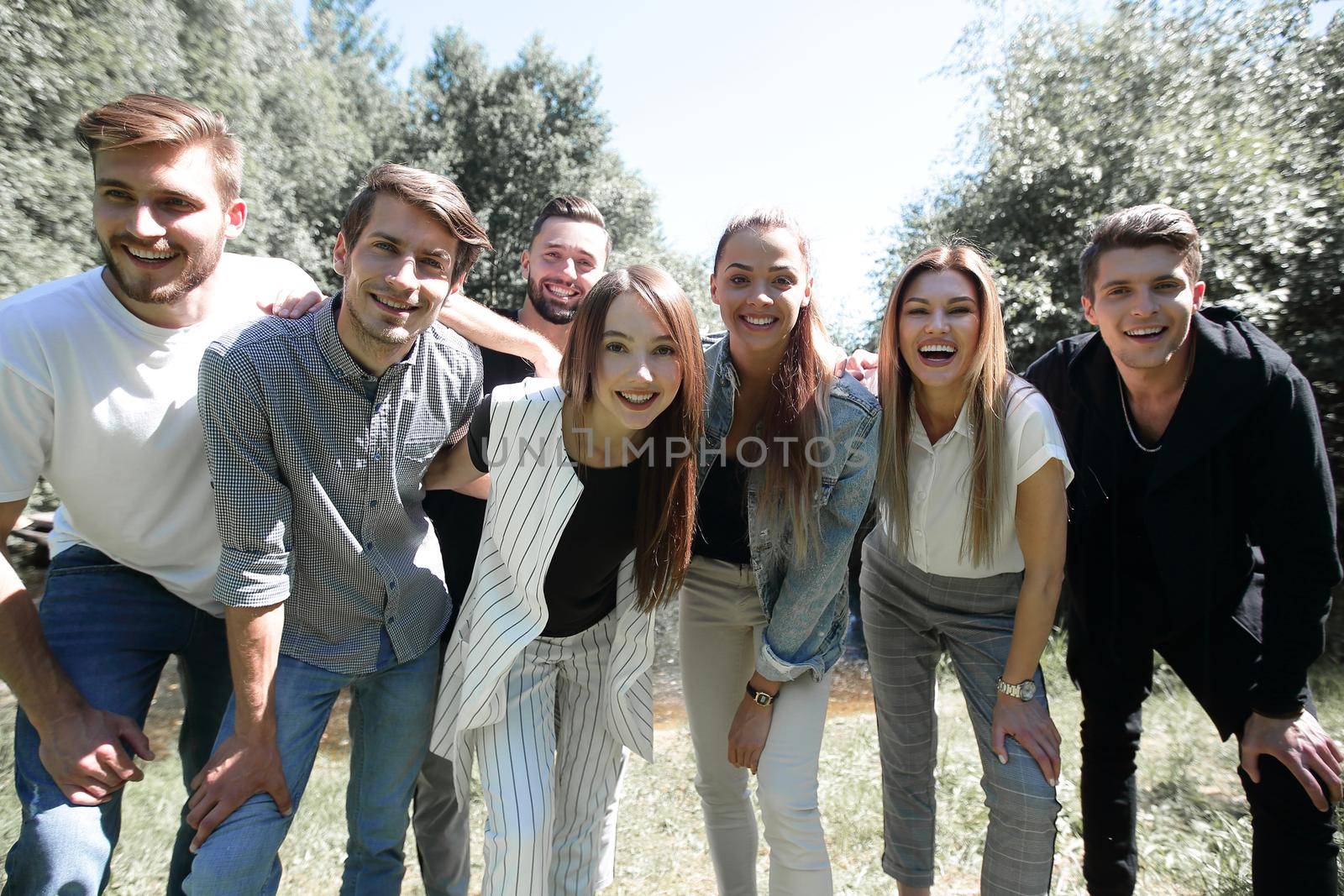 creative business team standing together and looking at the camera. lifestyle