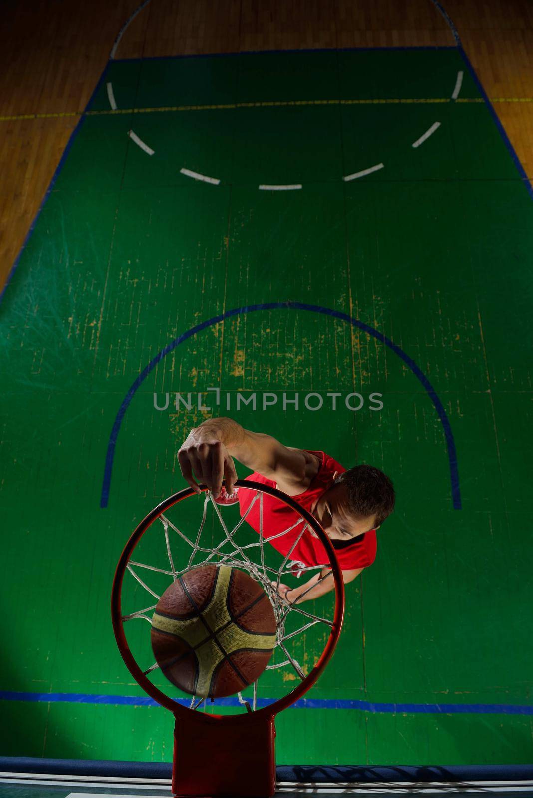 basketball game sport player in action isolated on black background