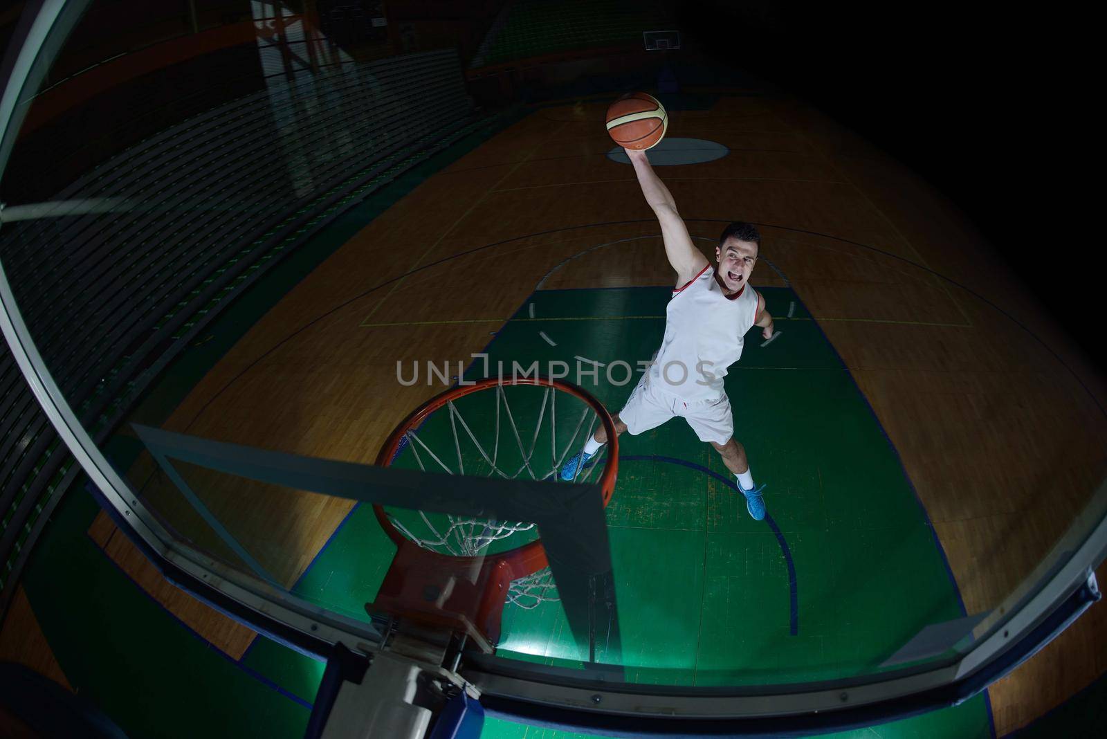 basketball game sport player in action isolated on black background