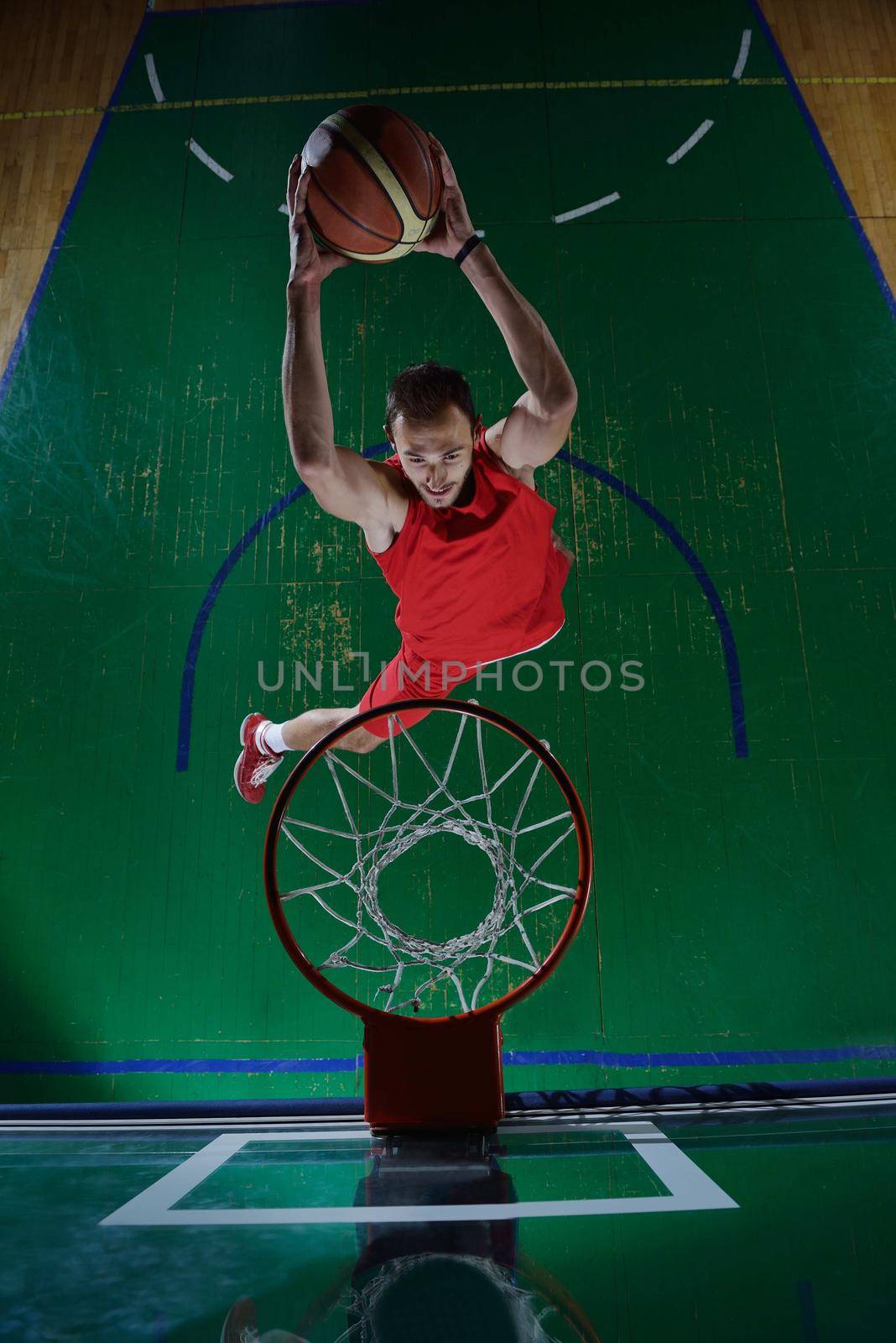 basketball game sport player in action isolated on black background