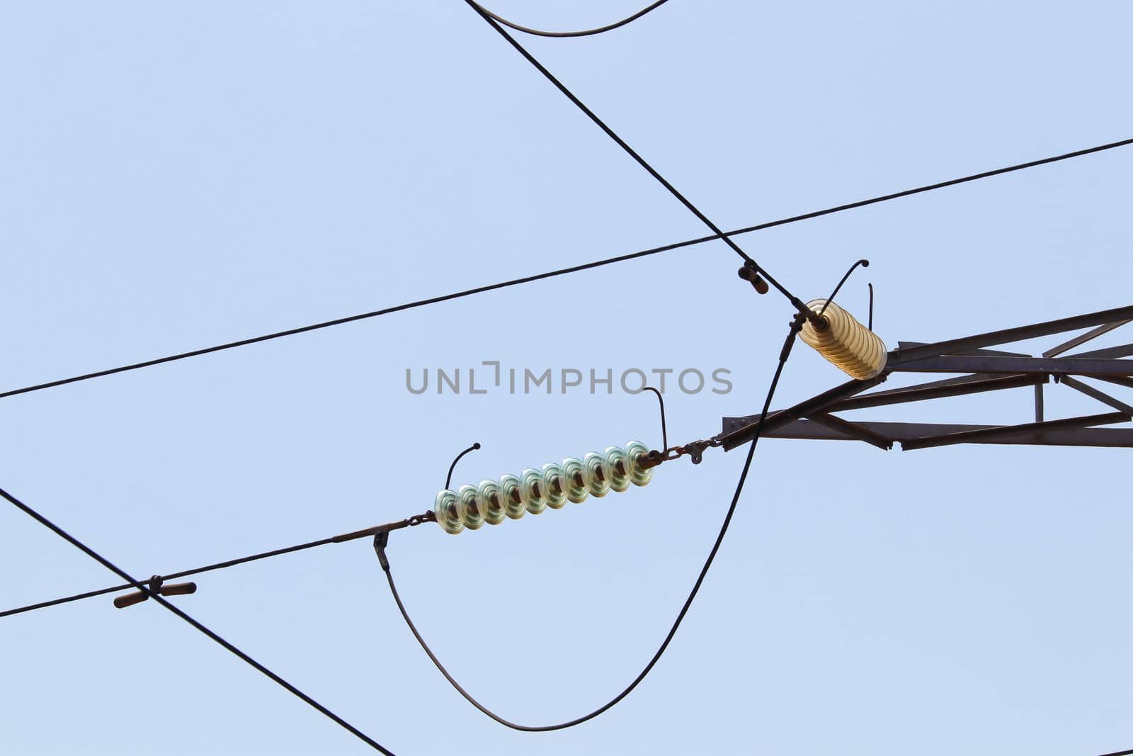 High Voltage Power Line Insulators Intersection Abstract by jjvanginkel