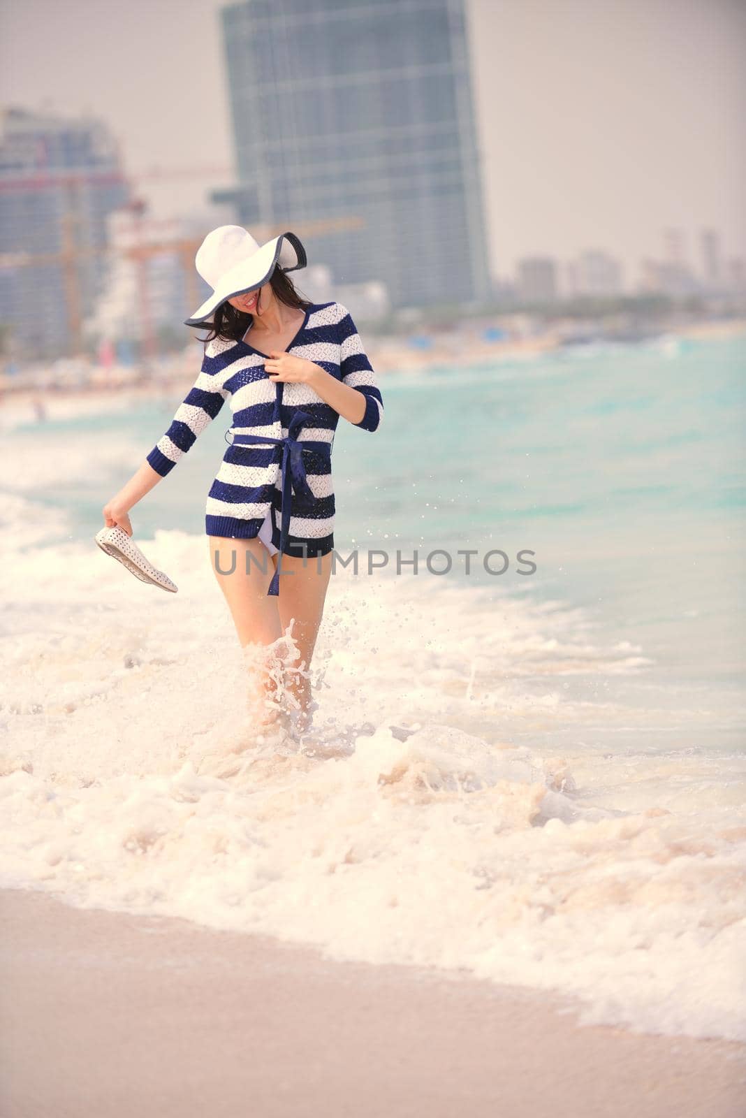 Happy Beautiful Woman Enjoying Summer Vacation by dotshock