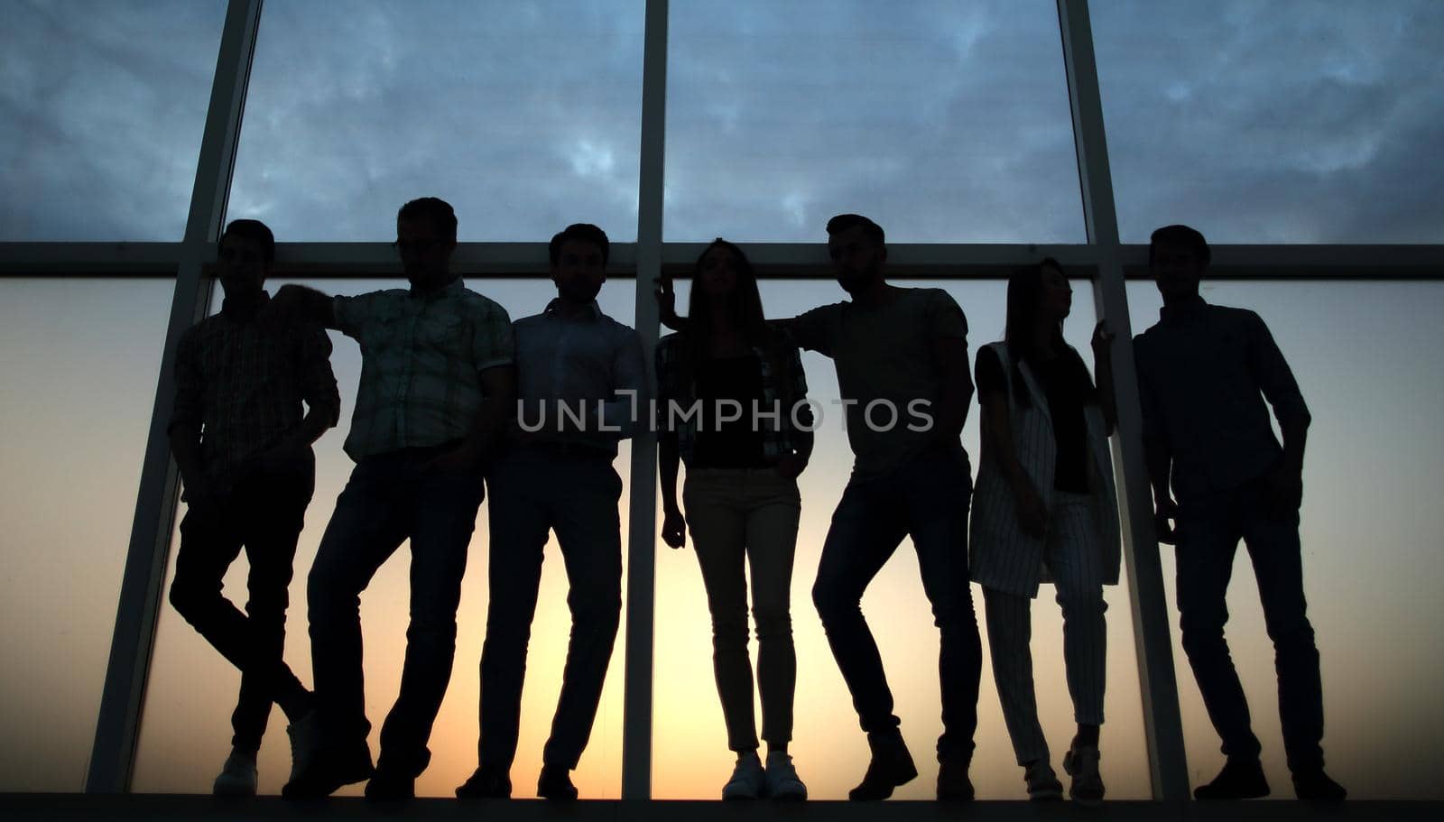 creative business team standing near the office window.the concept of teamwork