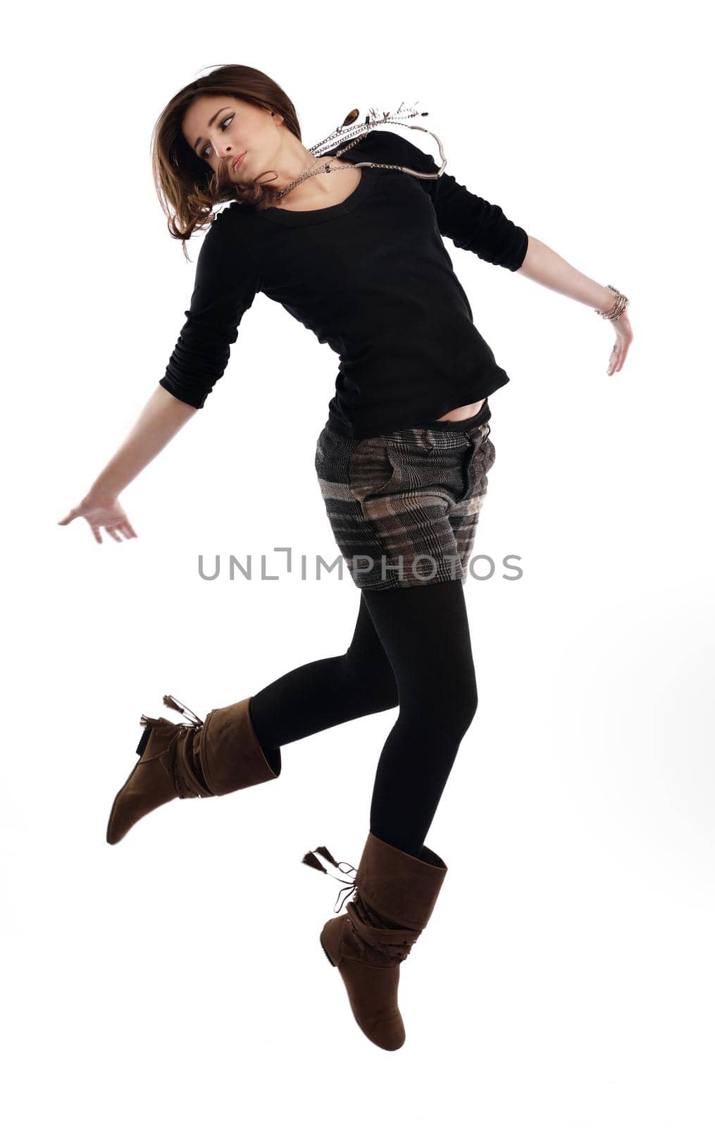 young woman dancing by dotshock