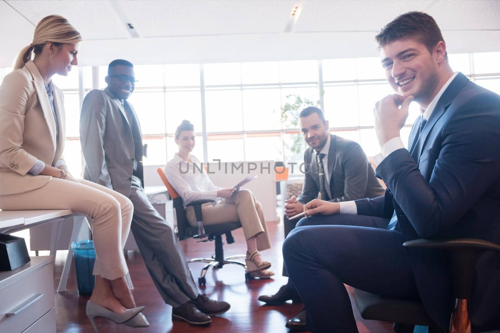 business people group at office by dotshock