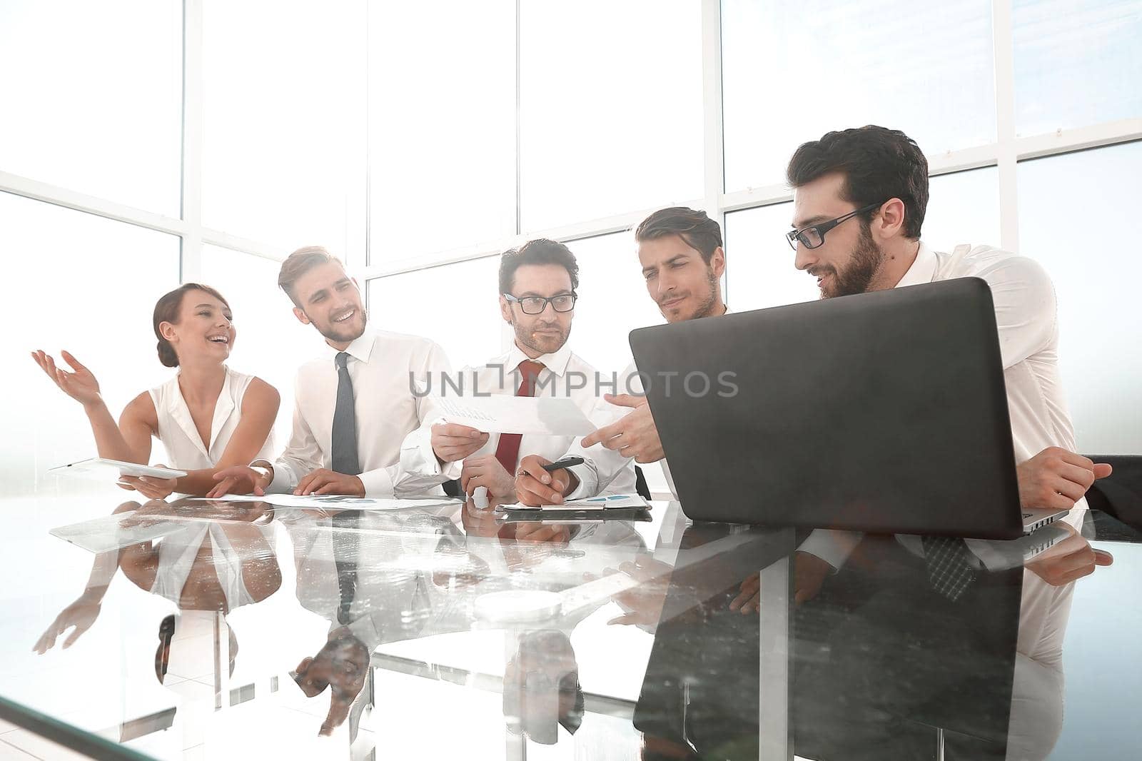 young business team at a business meeting in the conference room.the concept of teamwork