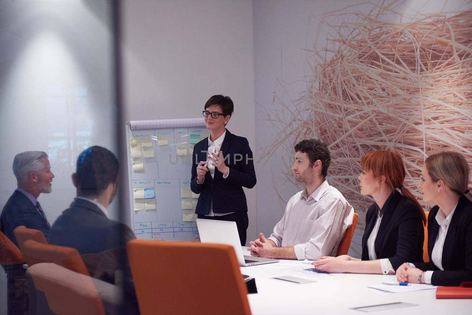 business people group on meeting by dotshock