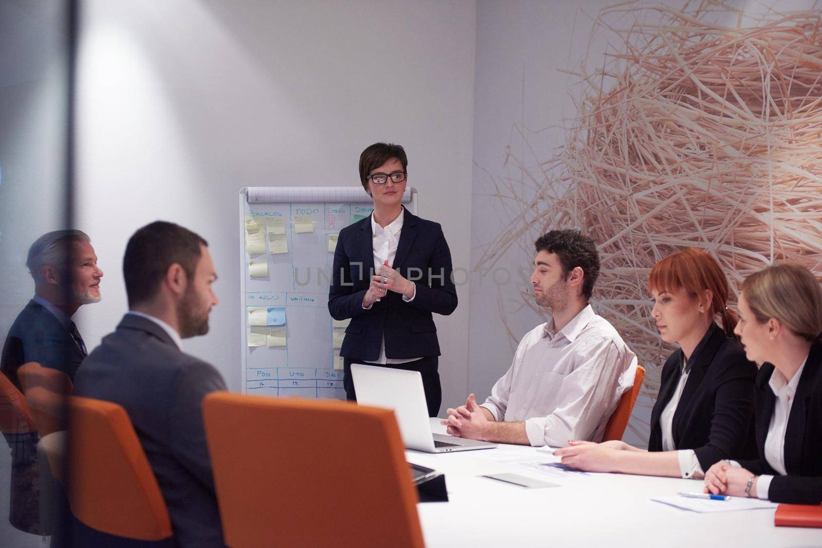 business people group on meeting by dotshock