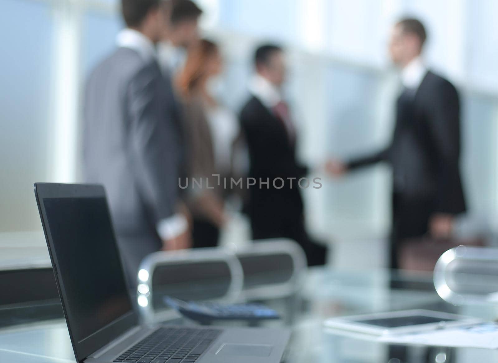 blurred image of a modern office.business background