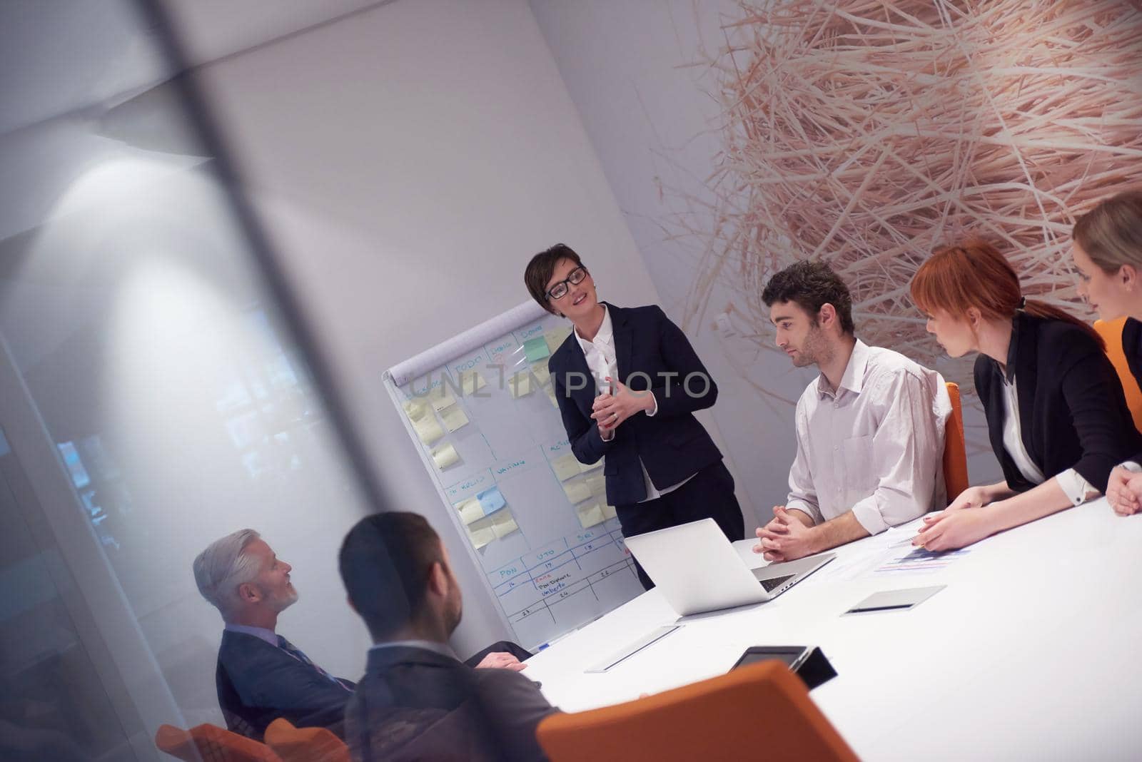 business people group on meeting by dotshock