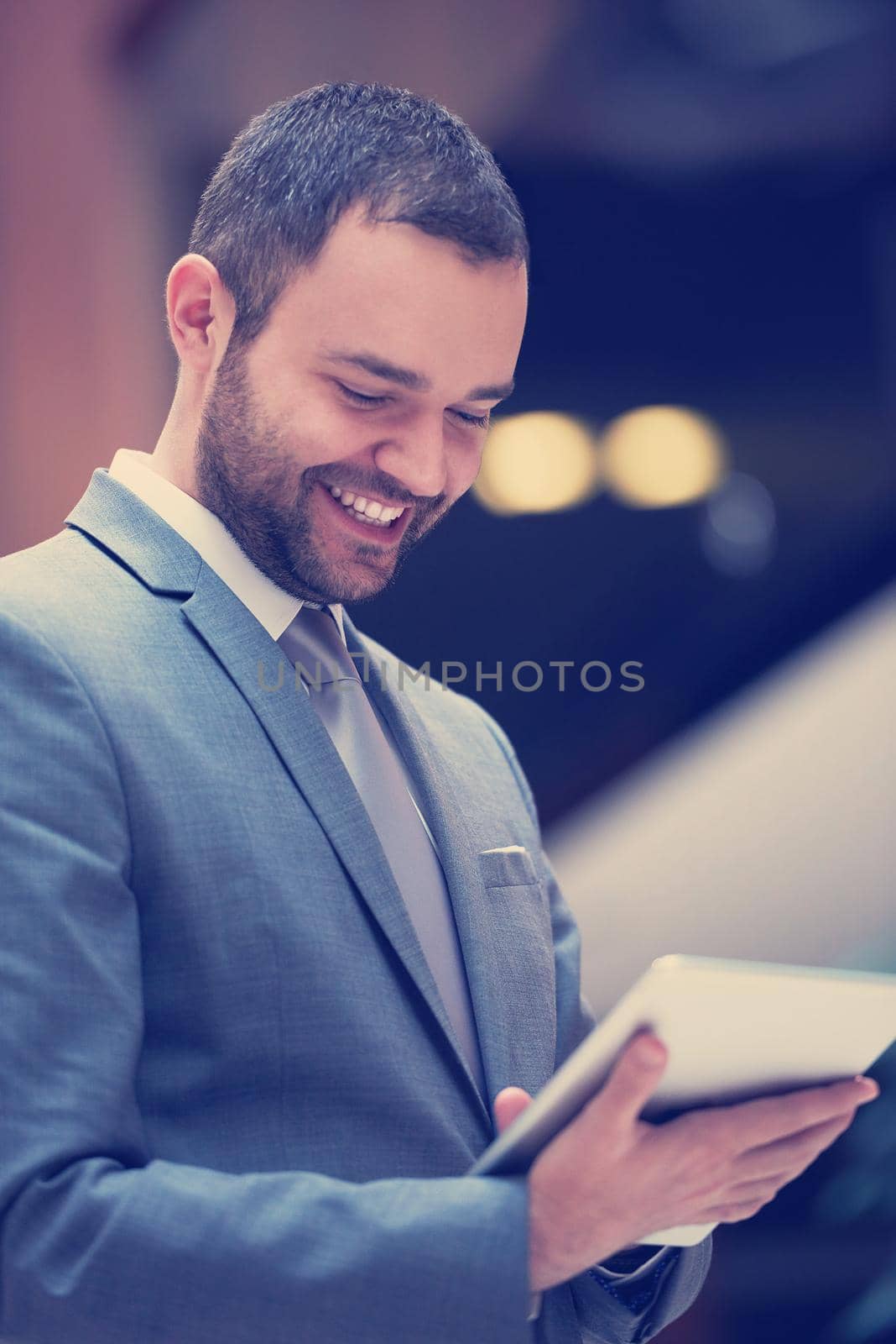 business man with tablet by dotshock
