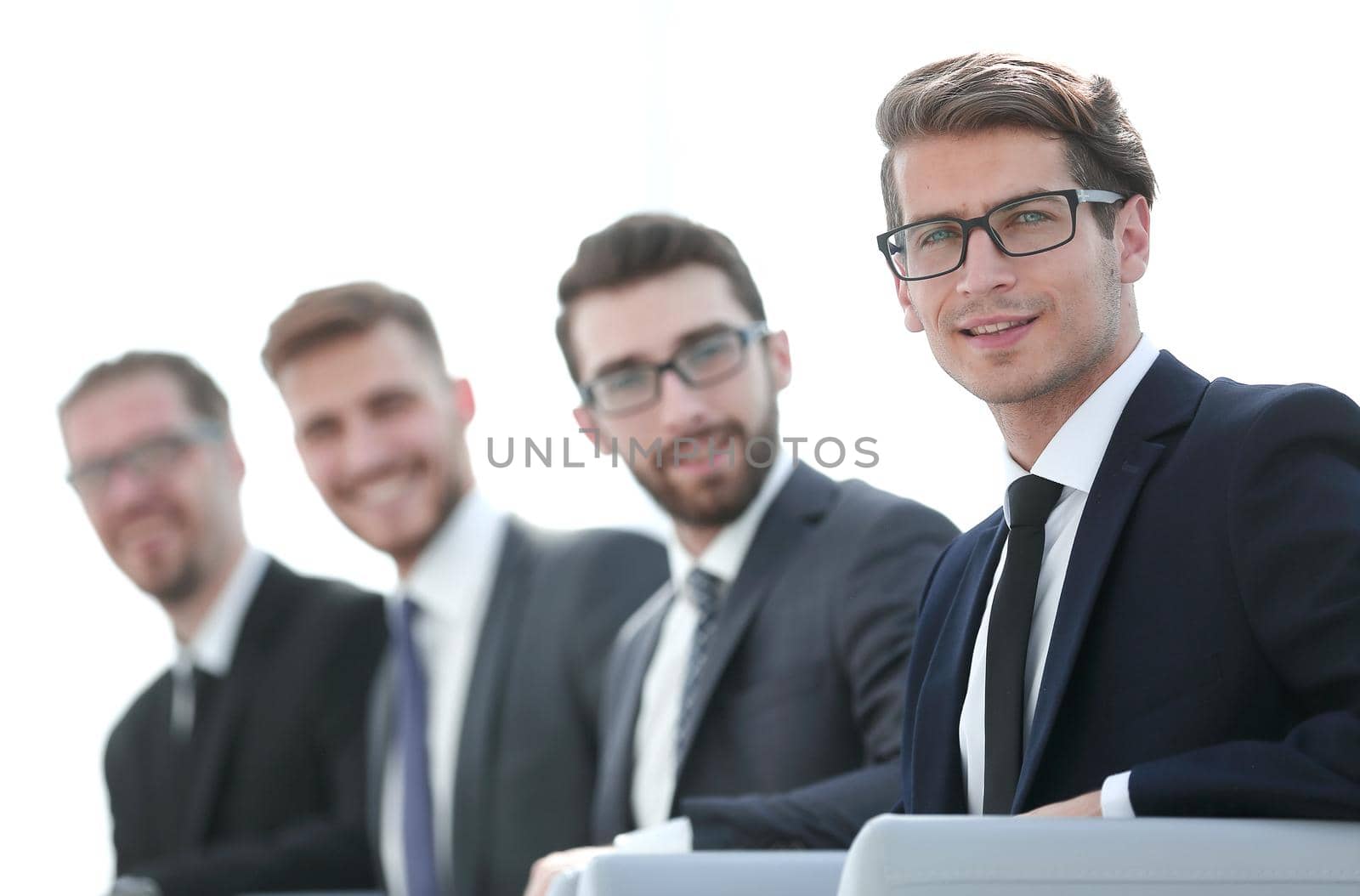 close up.a group of business people sitting in the conference room.business concept